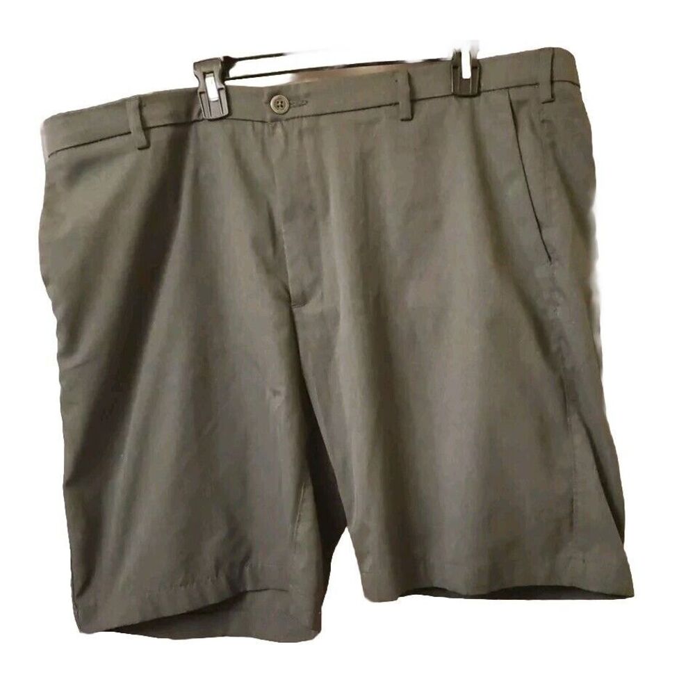 Lee Cooltex Sport Men‎ Gray Flat Front Stretch Bermuda Shorts Sz 46